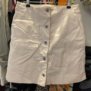 Cream Corduroy skirt